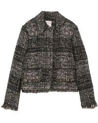 Semicouture - Textured Shirt Collar Jacket - Lyst