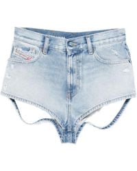 DIESEL - Denim Cotton Shorts - Lyst