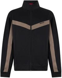 HUGO - Mock Collar Sweatshirt - Lyst