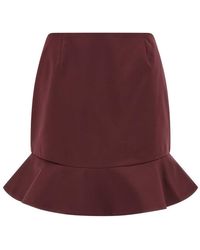 ROTATE BIRGER CHRISTENSEN - Flounced Satin Skirt - Lyst