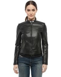 DIESEL - Solid Mandarin Collar Jacket - Lyst