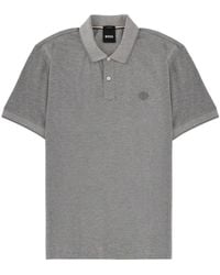 BOSS - Solid Shirt Collar Polo - Lyst