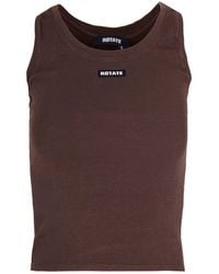 ROTATE BIRGER CHRISTENSEN - Round Neck Logo Tank Top - Lyst