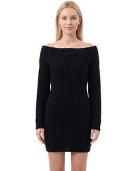 DSquared² - Knitted Off Shoulder Mini Dress - Lyst