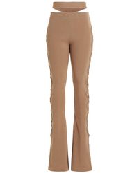 ANDREADAMO - Cut Out Pants With Lacing - Lyst