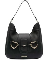 Love Moschino - Heart Clamp Medium Hobo - Lyst