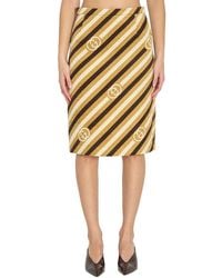 Gucci - Stripes Knee Length Skirt - Lyst
