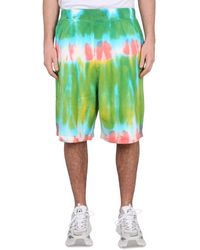 DSquared² - Bermuda Shorts With Vibrant Tie-Dye Pattern - Lyst