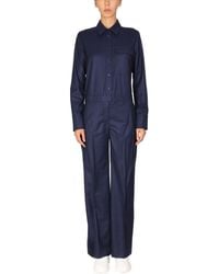 Stella McCartney - Solid Shirt Collar Jumpsuit - Lyst