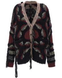Etro - Worn-Effect Wool Cardigan - Lyst