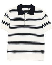 DUNST - Stripes Shirt Collar Polo - Lyst