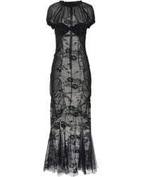 The Attico - Mock Collar Lace Maxi Dress - Lyst