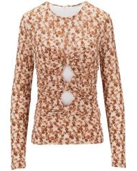 Isabel Marant - Multicolour Round Neck Floral Top - Lyst