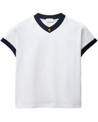 Versace - Logo V Neck T-Shirt - Lyst