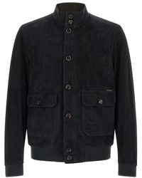Moorer - Solid Mandarin Collar Jacket - Lyst