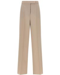 Max Mara - Wool, Mohair & Silk Canvas Trousers - Lyst