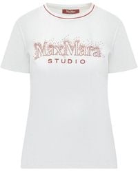 Max Mara - Logo Crew Neck T-Shirt - Lyst