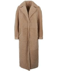 Enes - Allegra Leather Long Coat - Lyst