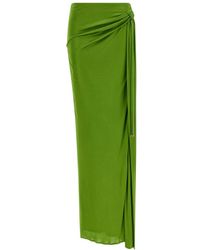 Elisabetta Franchi - Shiny Viscose Skirt - Lyst