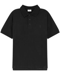 Saint Laurent - Polo Shirt With Cassandre Embroidery - Lyst