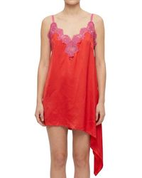 DSquared² - Lace V Neck Mini Dress - Lyst