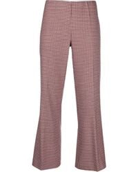 P.A.R.O.S.H. - Houndstooth Flared Trousers - Lyst