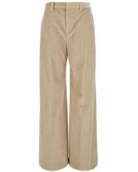 Brunello Cucinelli - Regular Flat Front Pant - Lyst