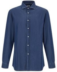 Brunello Cucinelli - Denim Shirt - Lyst