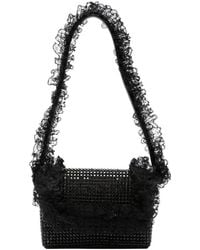Self-Portrait - Crystal-Embellished Mini Shoulder Bag - Lyst
