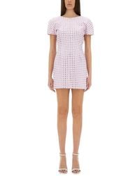 Sportmax - Embellished Round Neck Mini Dress - Lyst