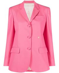 Palm Angels - Cotton Single-Breasted Blazer Jacket - Lyst