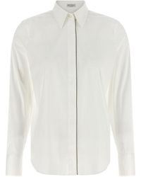 Brunello Cucinelli - Cotton Blouse - Lyst