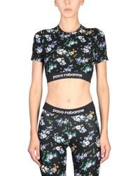 Rabanne - Floral Crew Neck Top - Lyst