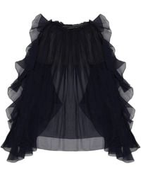 Alberta Ferretti - Solid Round Neck Top - Lyst