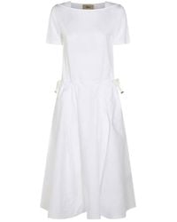 Herno - Midi Dress With Drawcord Waist - Lyst