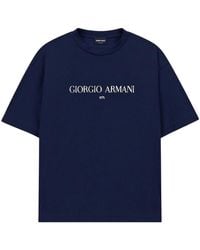 Giorgio Armani - Logo Round Neck T-Shirt - Lyst