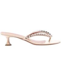 AMINA MUADDI - Embellished Gigi Heels - Lyst