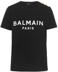 Balmain - Flocked Paris T-shirt - Lyst