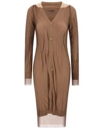 MM6 by Maison Margiela - 'Trapped' Double Layer Dress - Lyst