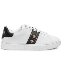Versace - Studded Greca Sneakers - Lyst