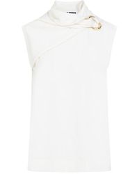 Jil Sander - Draped Knitted Tank Top - Lyst
