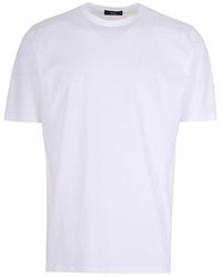 Herno - Superfine Stretch Cotton Jersey Crew Neck T-Shirt - Lyst