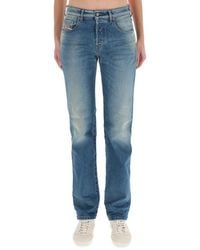DIESEL - Regular Mid Rise Jeans - Lyst