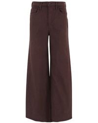 Mother - Jeans Wide-Leg Stretch Cotton - Lyst