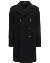 Tagliatore - Double Breasted Buttoned Coat - Lyst
