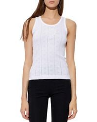Ganni - Round Neck Top - Lyst