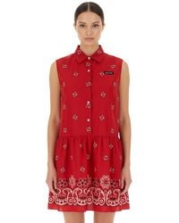 Miu Miu - Shirt Collar Mini Dress - Lyst