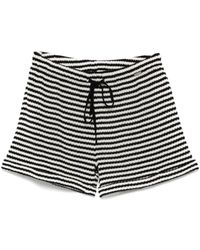 Emporio Armani - Striped Cottom Shorts - Lyst