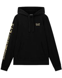 EA7 - Regular Logo Hoodie - Lyst