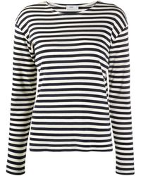 Closed - Striped Cotton Blend T-Shirt - Lyst